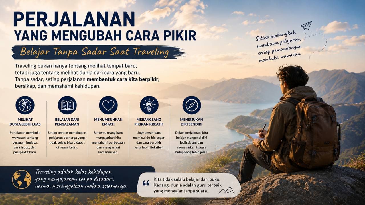 Perjalanan yang Mengubah Cara Pikir Belajar Tanpa Sadar Saat Traveling.