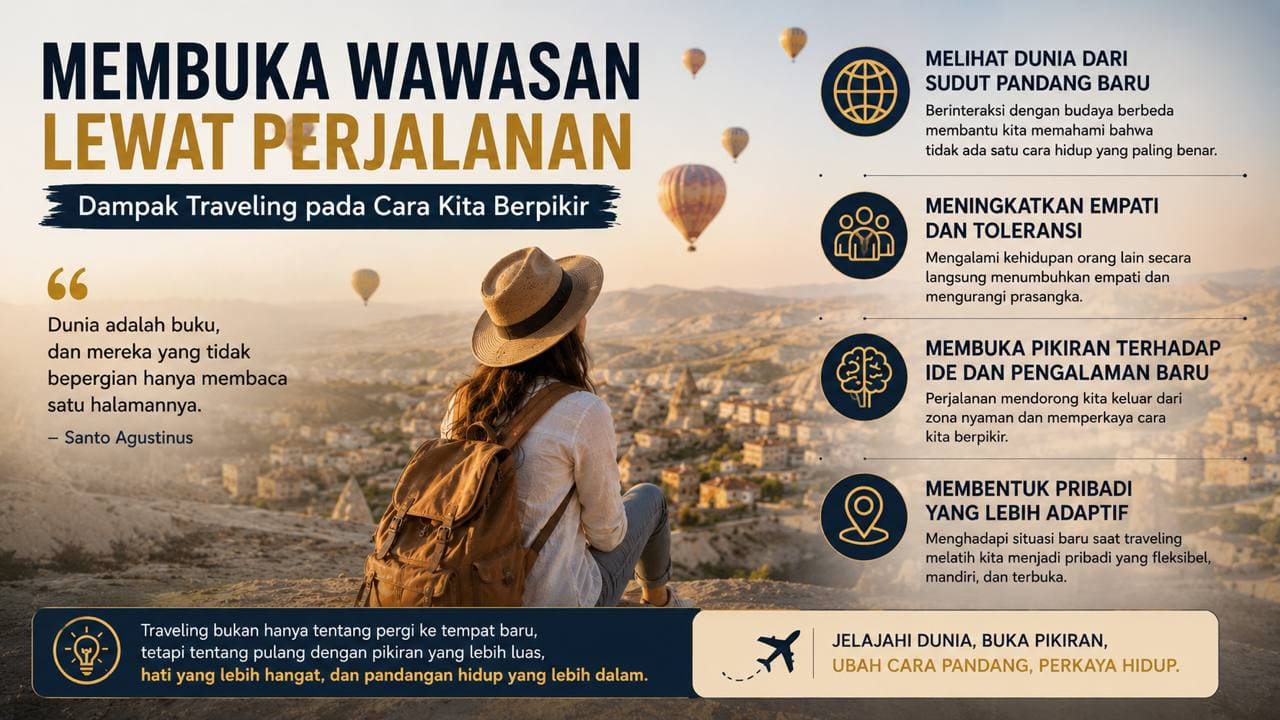 Membuka Wawasan Lewat Perjalanan, Dampak Traveling pada Cara Kita Berpikir.