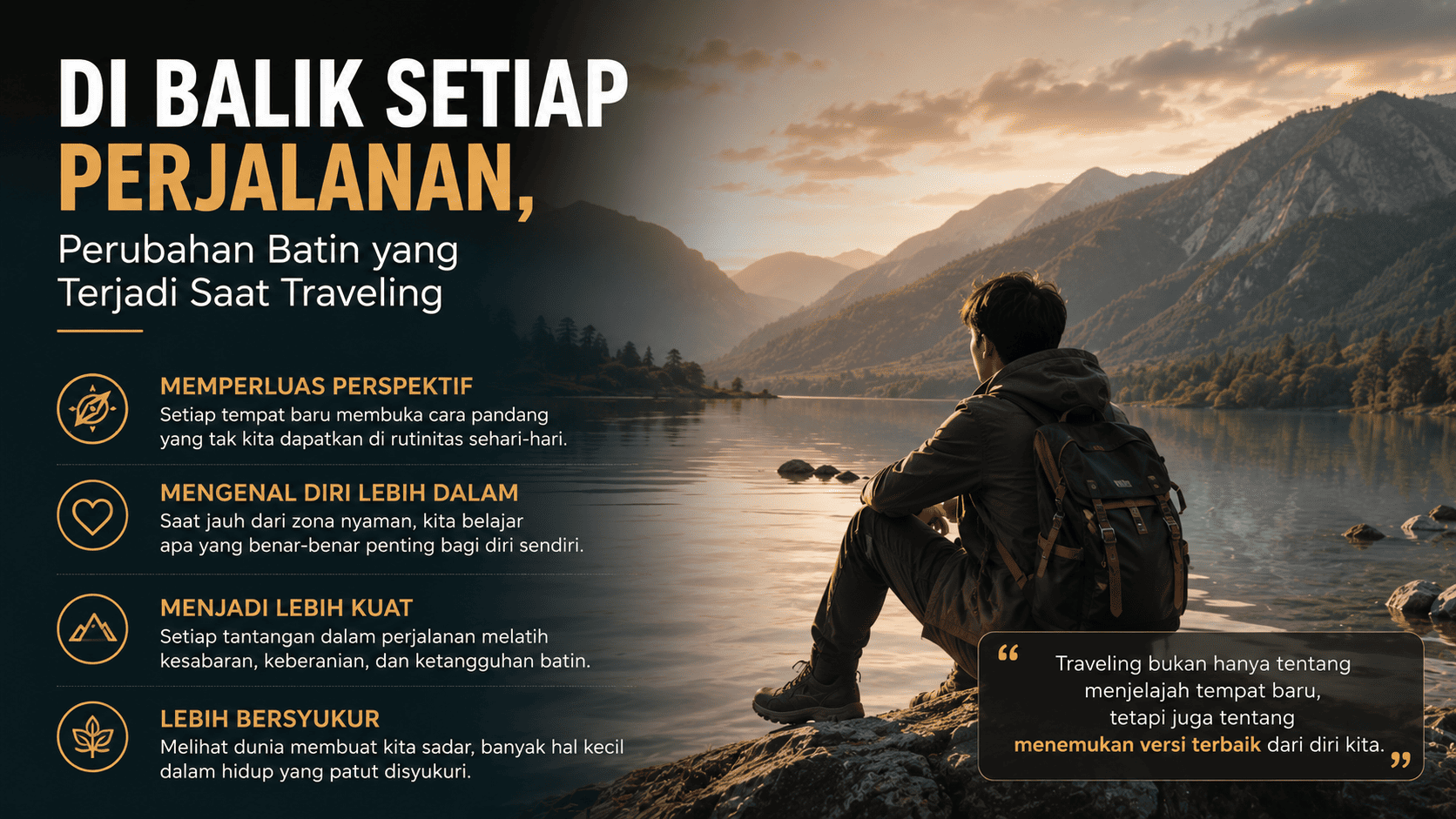 Di Balik Setiap Perjalanan, Perubahan Batin yang Terjadi Saat Traveling.