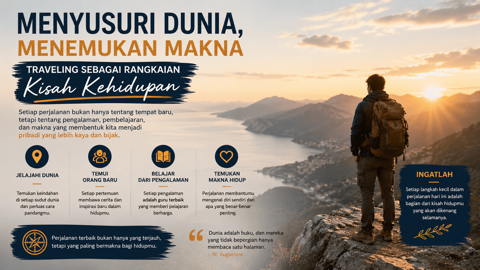 Menyusuri Dunia, Menemukan Makna Traveling sebagai Rangkaian Kisah Kehidupan.