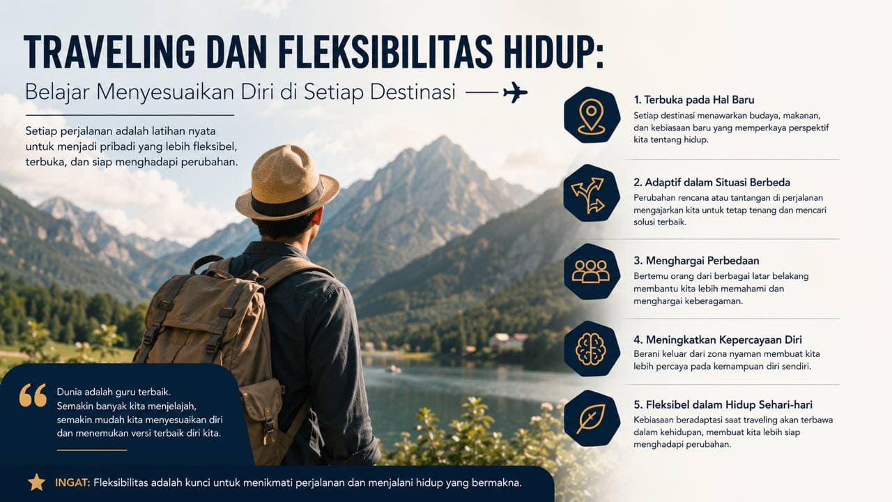 Traveling dan Fleksibilitas Hidup, Belajar Menyesuaikan Diri di Setiap Destinasi.