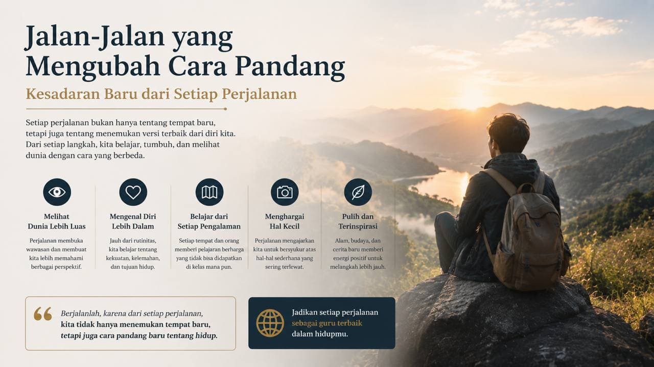 Jalan-Jalan yang Mengubah Cara Pandang, Kesadaran Baru dari Setiap Perjalanan.