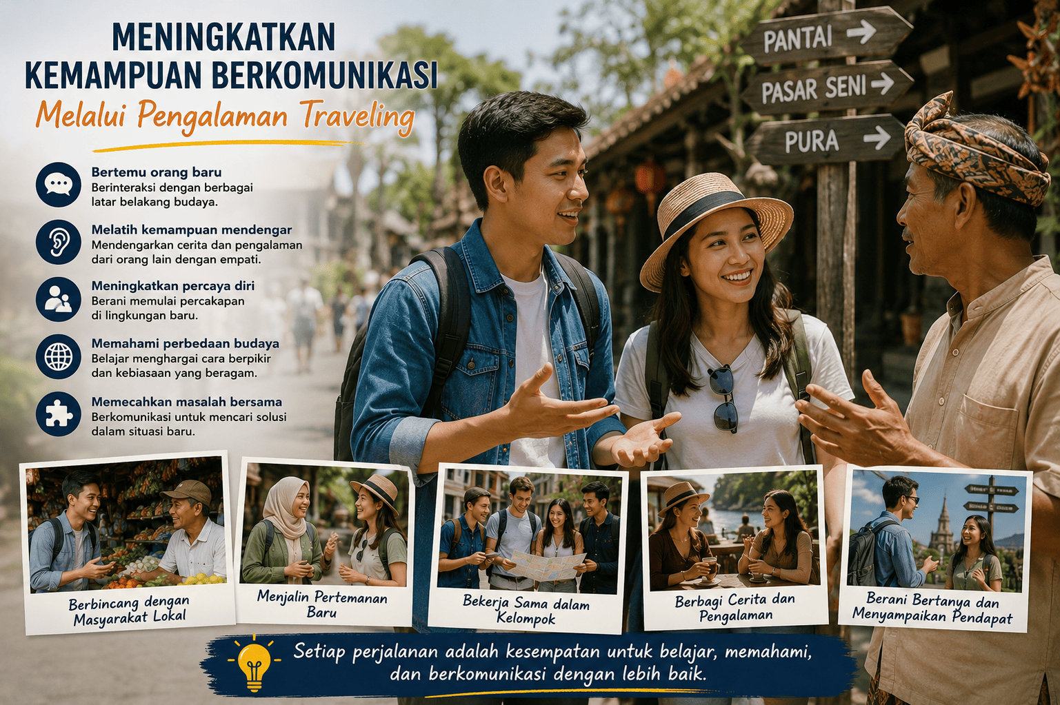 Meningkatkan Kemampuan Berkomunikasi Melalui Pengalaman Traveling.