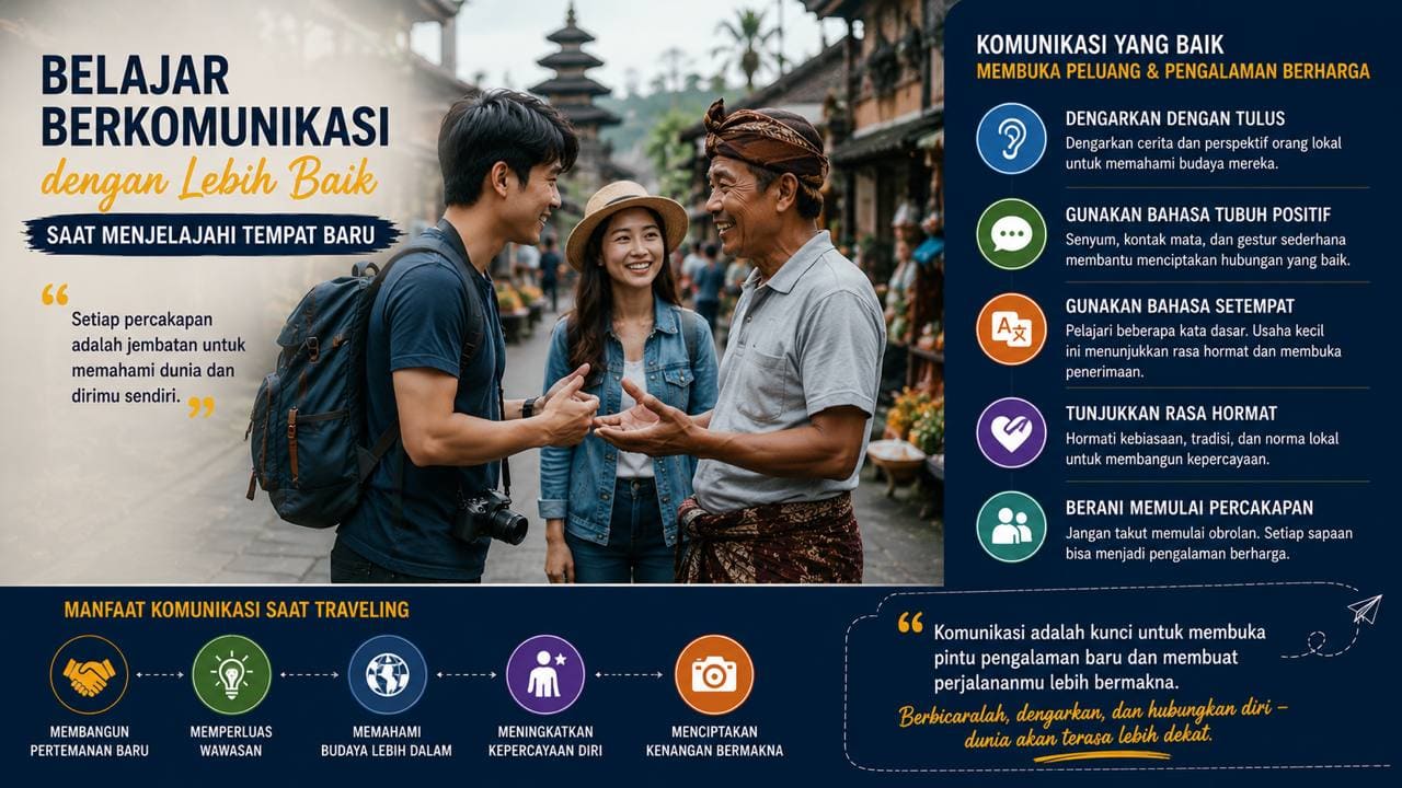 Belajar Berkomunikasi dengan Lebih Baik Saat Menjelajahi Tempat Baru.