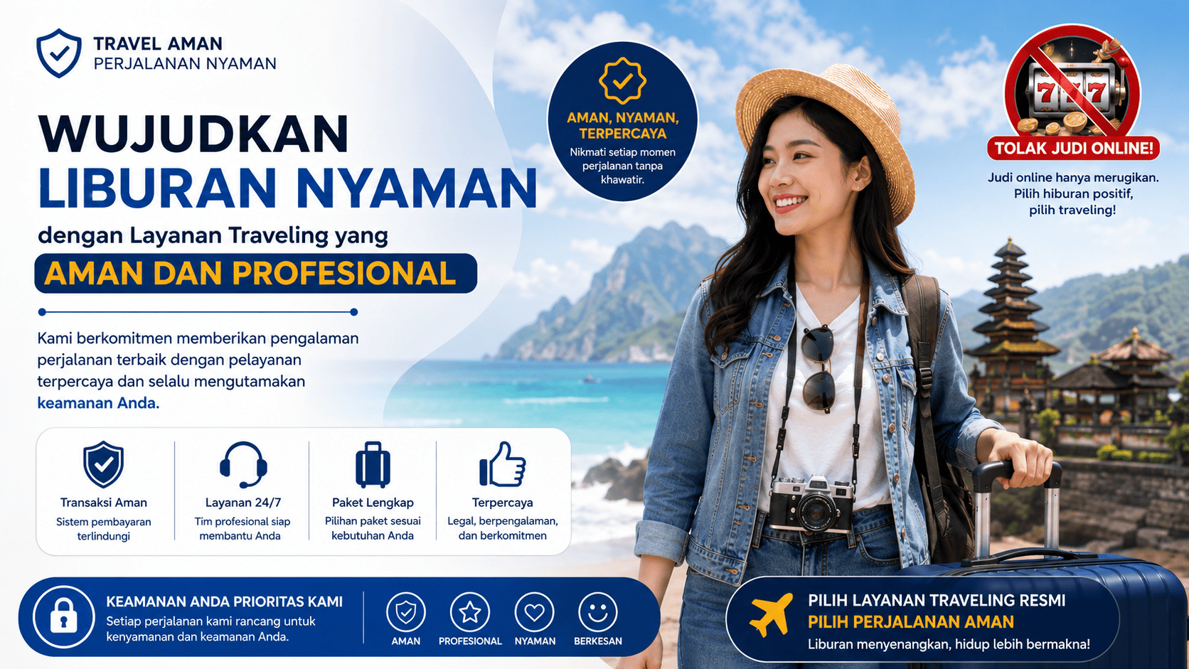 Wujudkan Liburan Nyaman dengan Layanan Traveling yang Aman dan Profesional.
