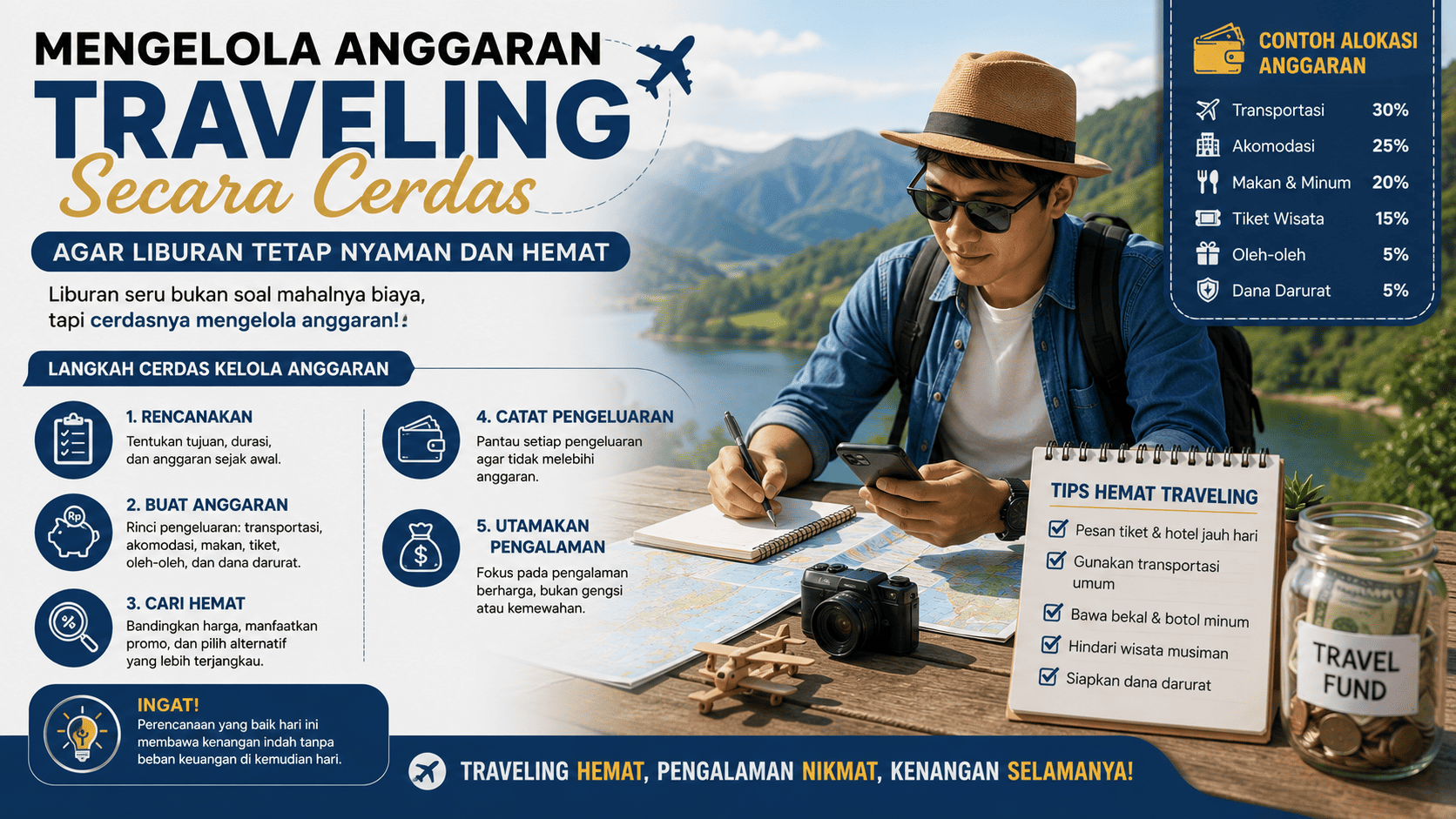 Mengelola Anggaran Traveling Secara Cerdas agar Liburan Tetap Nyaman dan Hemat.