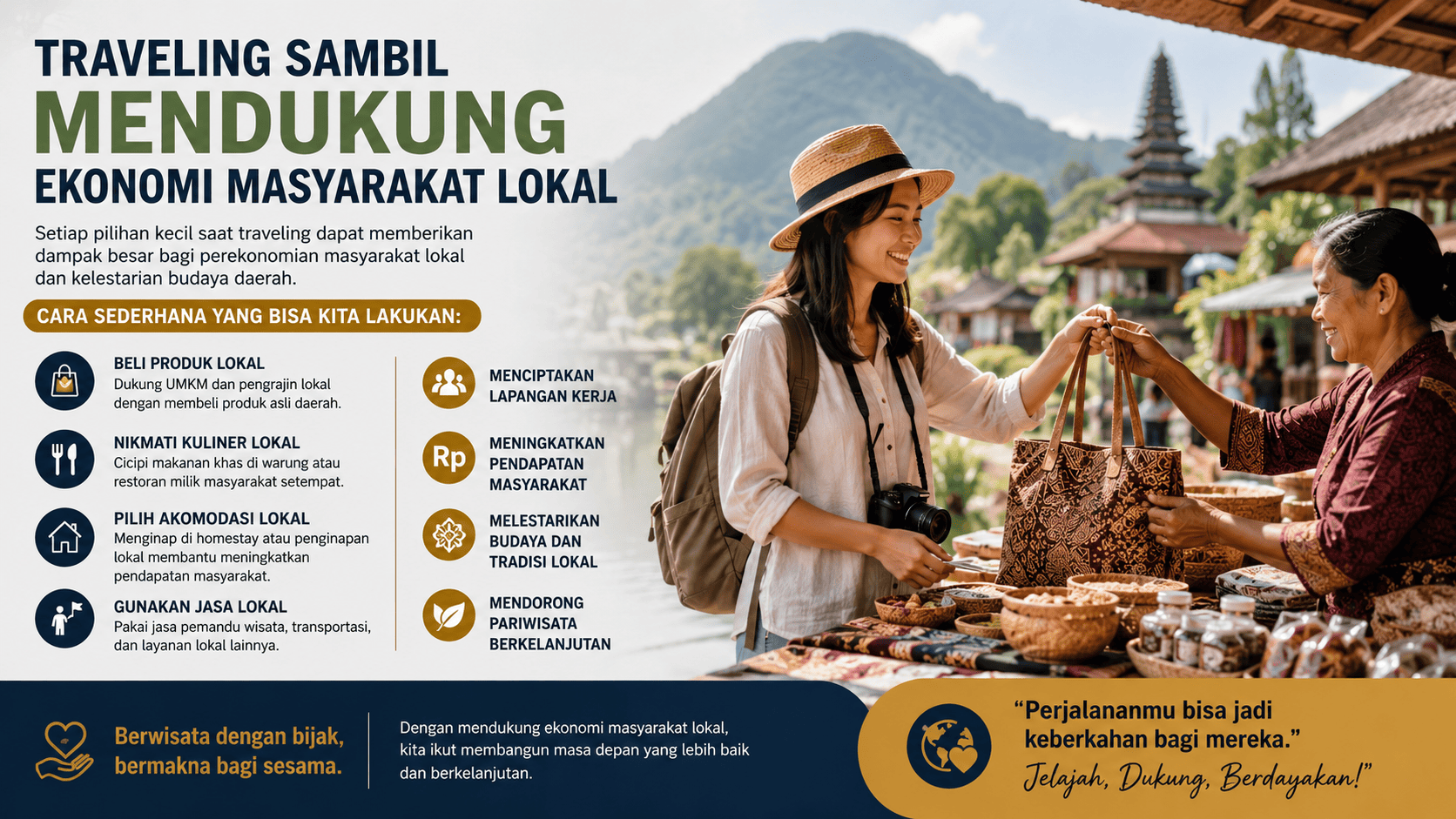 Traveling Sambil Mendukung Ekonomi Masyarakat Lokal.