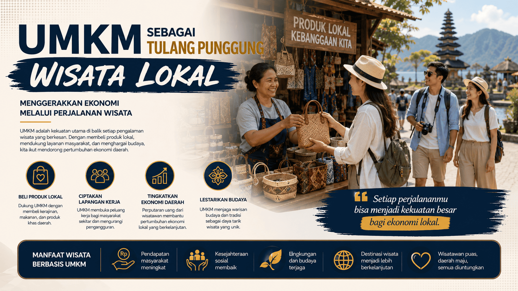 UMKM sebagai Tulang Punggung Wisata Lokal, Menggerakkan Ekonomi Melalui Perjalanan Wisata.