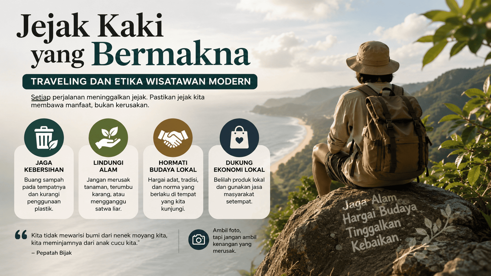 Jejak Kaki yang Bermakna, Traveling dan Etika Wisatawan Modern.