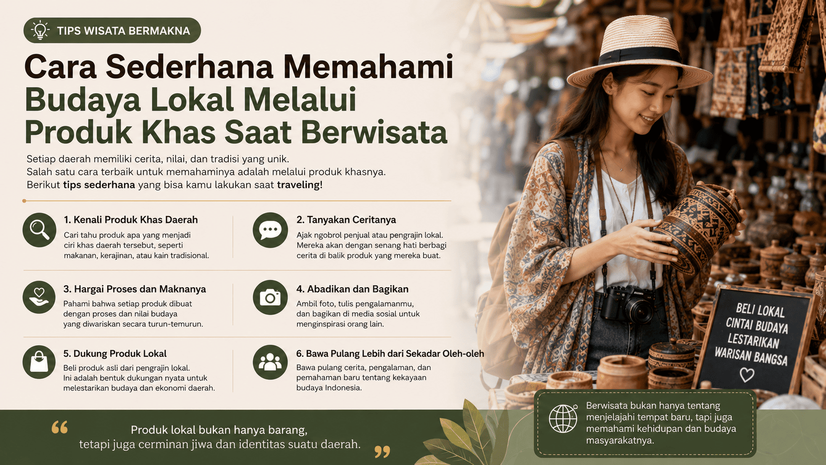 Cara Sederhana Memahami Budaya Lokal Melalui Produk Khas Saat Berwisata.