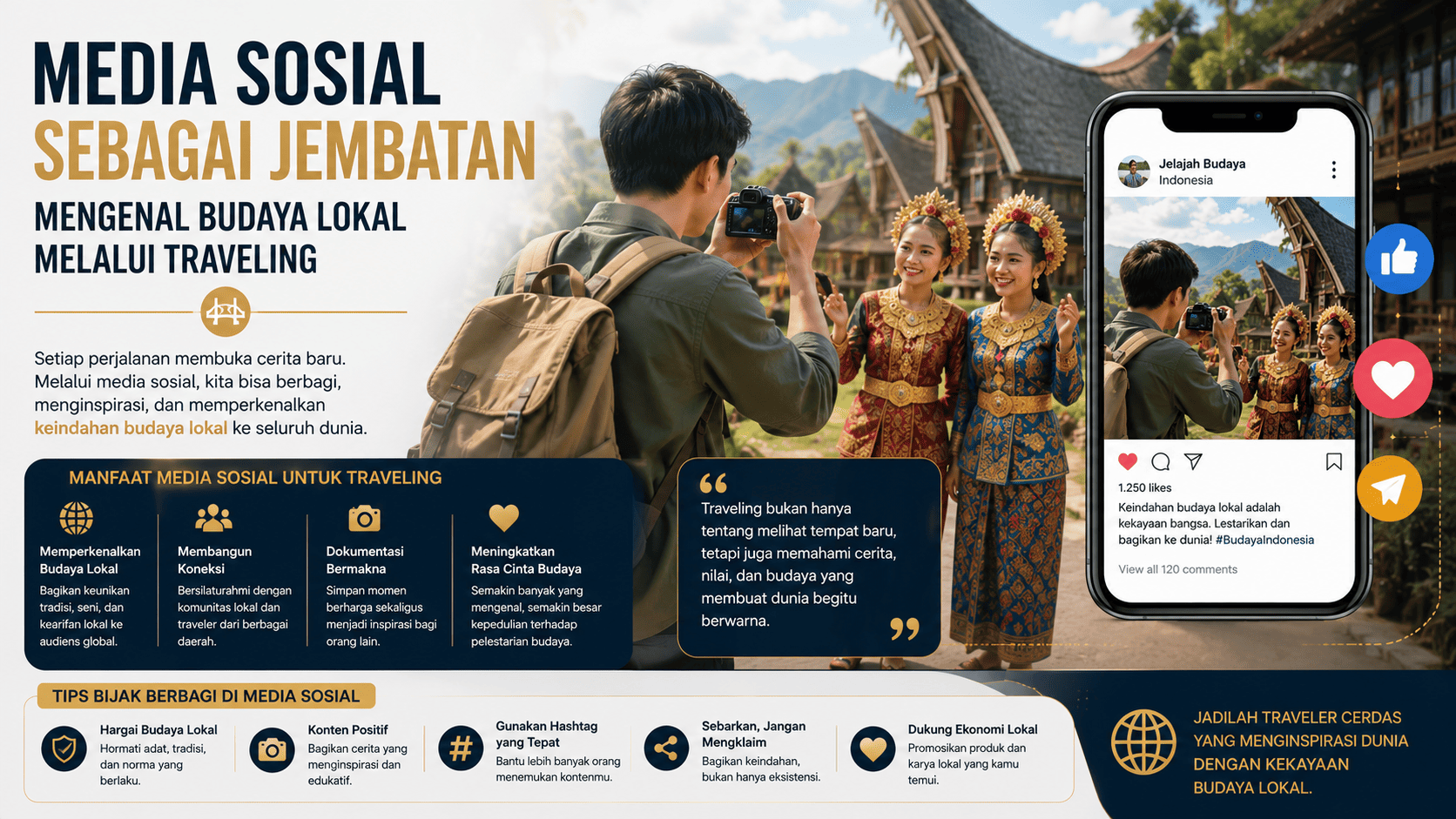 Media Sosial sebagai Jembatan Mengenal Budaya Lokal Melalui Traveling.