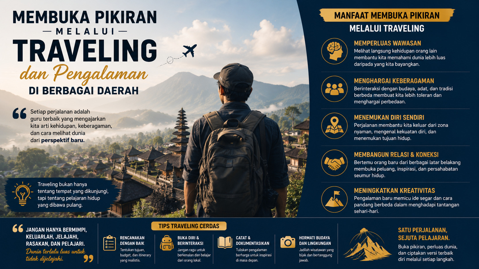 Membuka Pikiran Melalui Traveling dan Pengalaman di Berbagai Daerah.