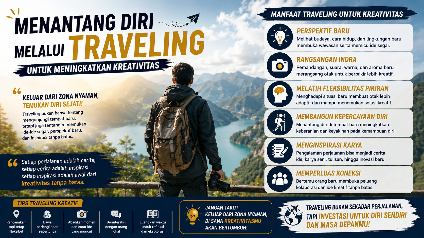 Menantang Diri Melalui Traveling untuk Meningkatkan Kreativitas.