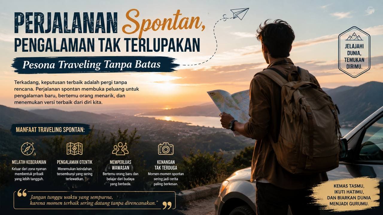 Perjalanan Spontan, Pengalaman Tak Terlupakan Pesona Traveling Tanpa Batas.