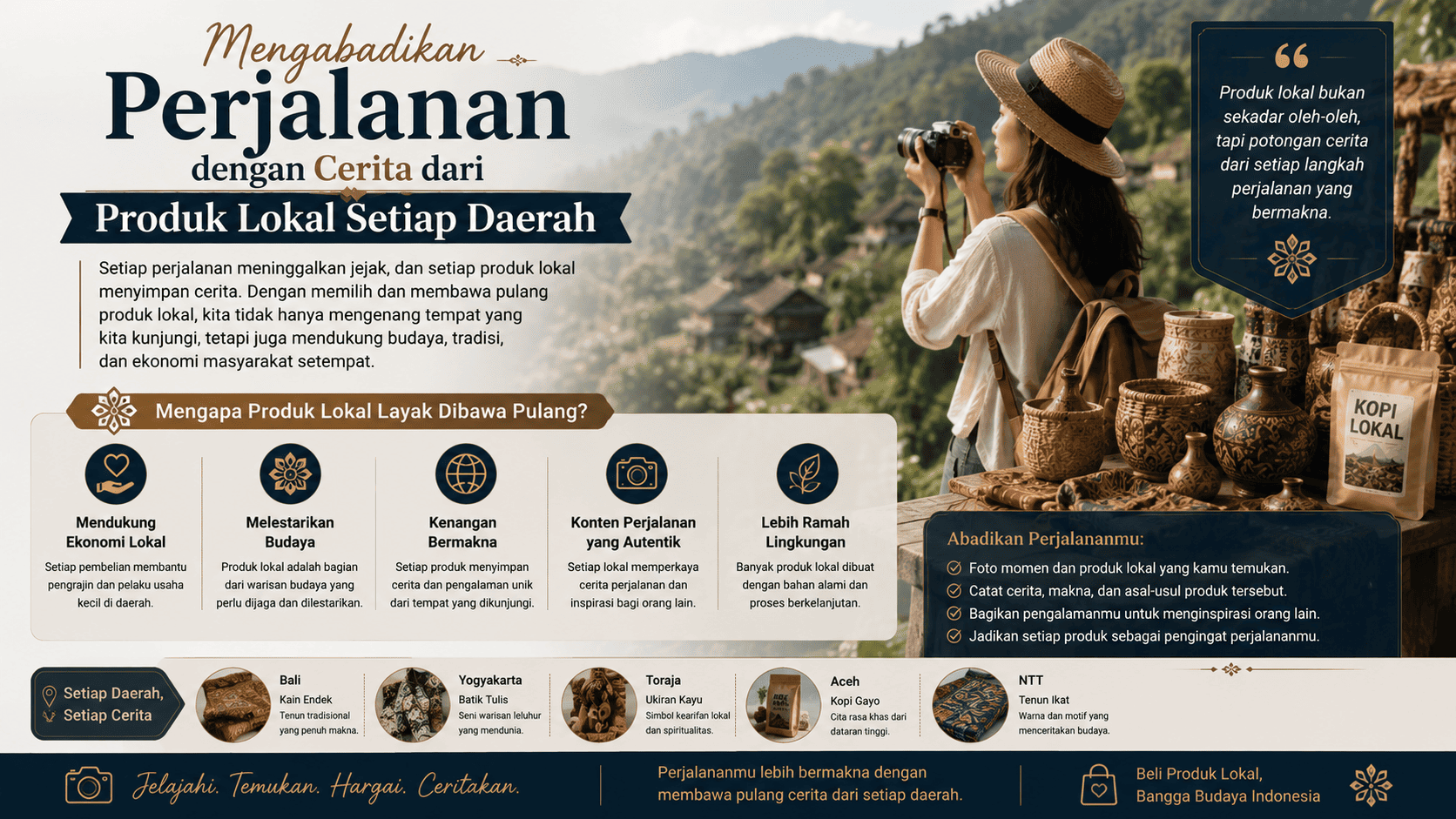 Mengabadikan Perjalanan dengan Cerita dari Produk Lokal Setiap Daerah.