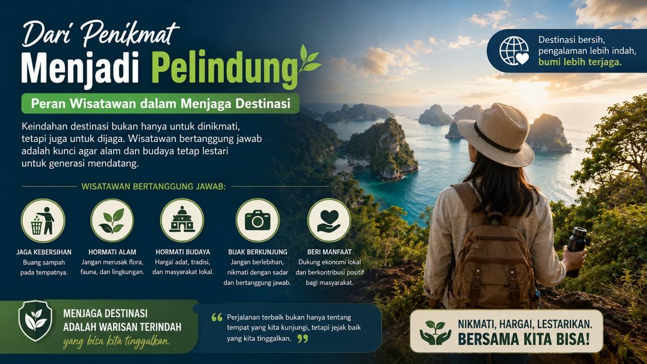 Dari Penikmat Menjadi Pelindung, Peran Wisatawan dalam Menjaga Destinasi.