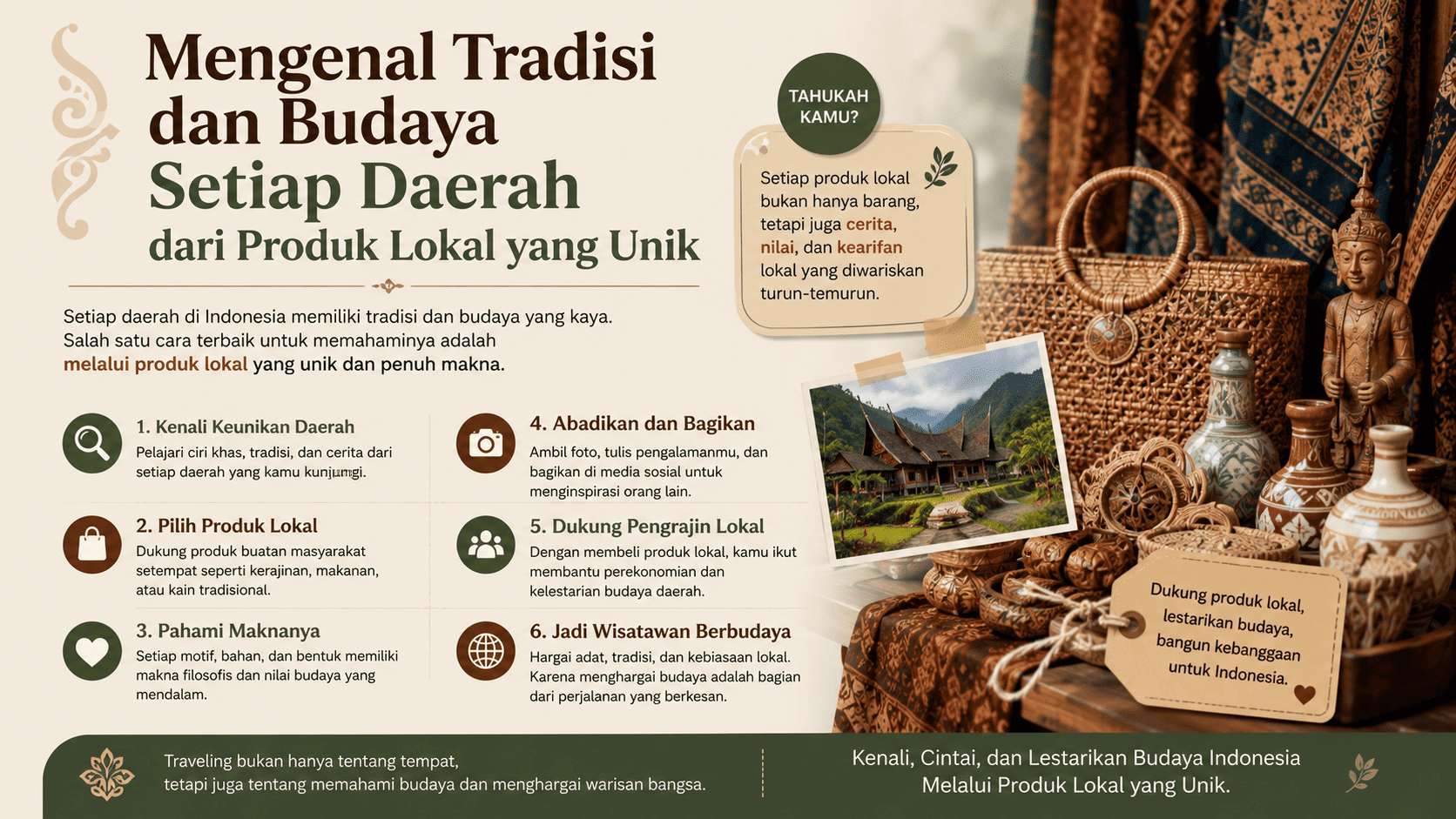 Mengenal Tradisi dan Budaya Setiap Daerah dari Produk Lokal yang Unik.