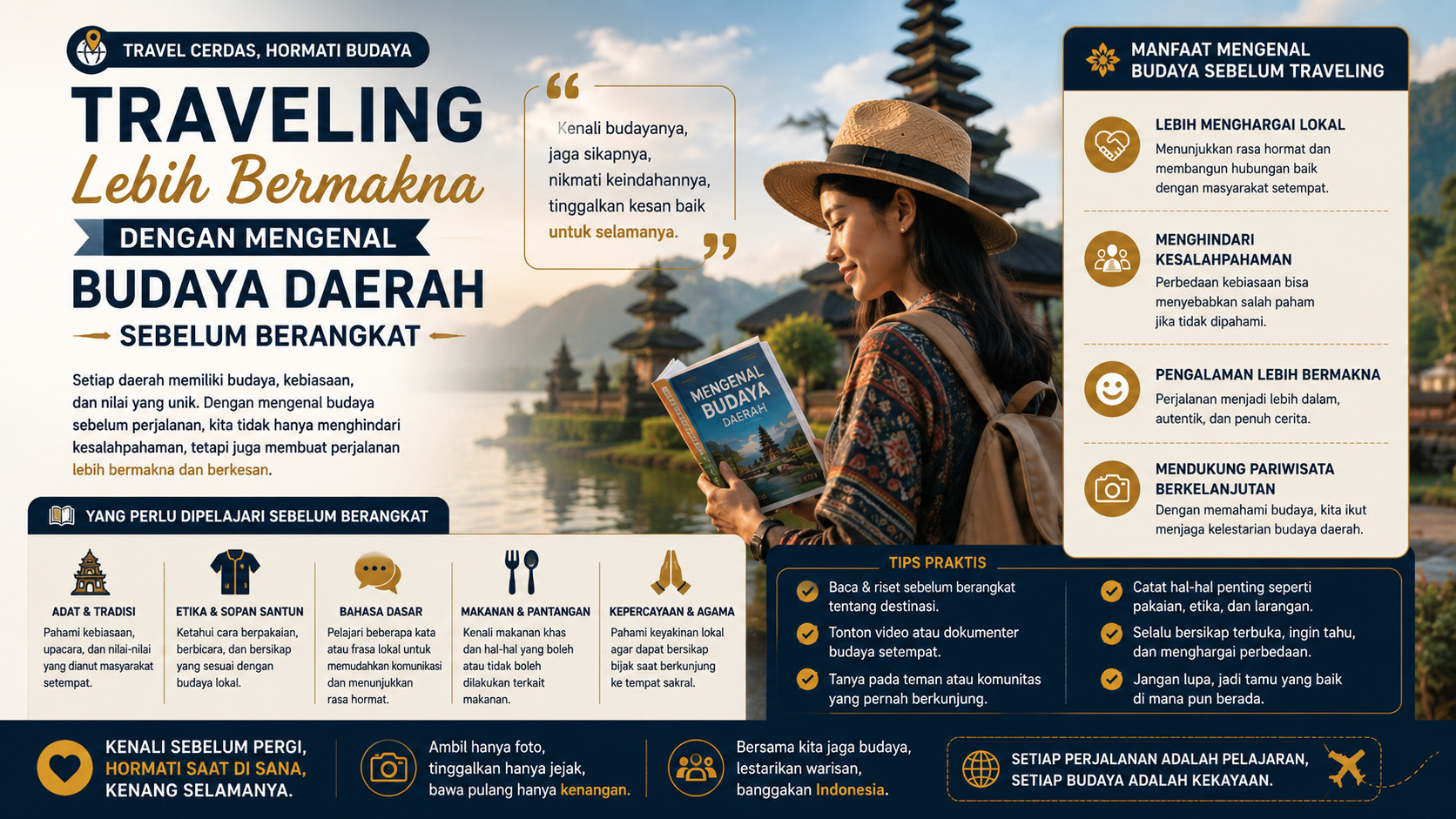 Traveling Lebih Bermakna dengan Mengenal Budaya Daerah Sebelum Berangkat.