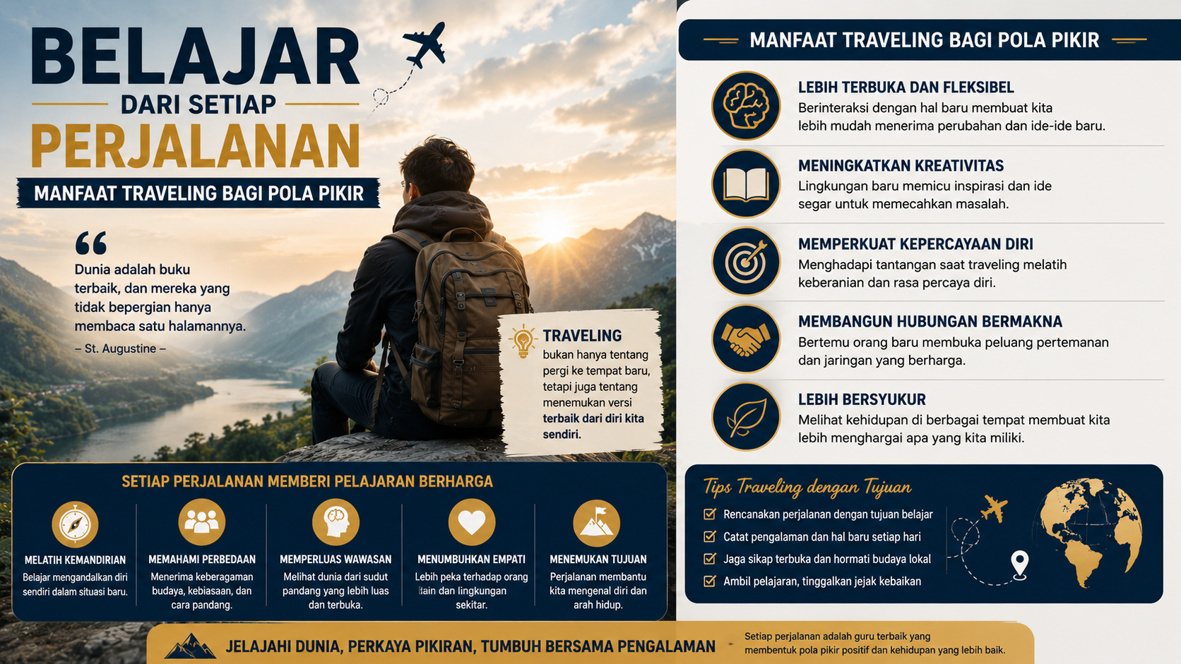 Belajar dari Setiap Perjalanan, Manfaat Traveling bagi Pola Pikir.