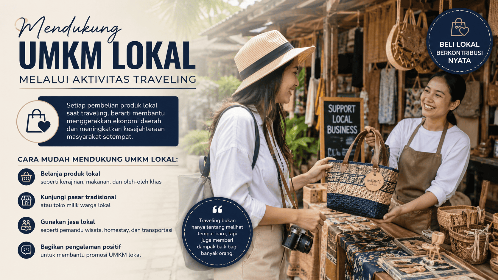 Mendukung UMKM Lokal Melalui Aktivitas Traveling.