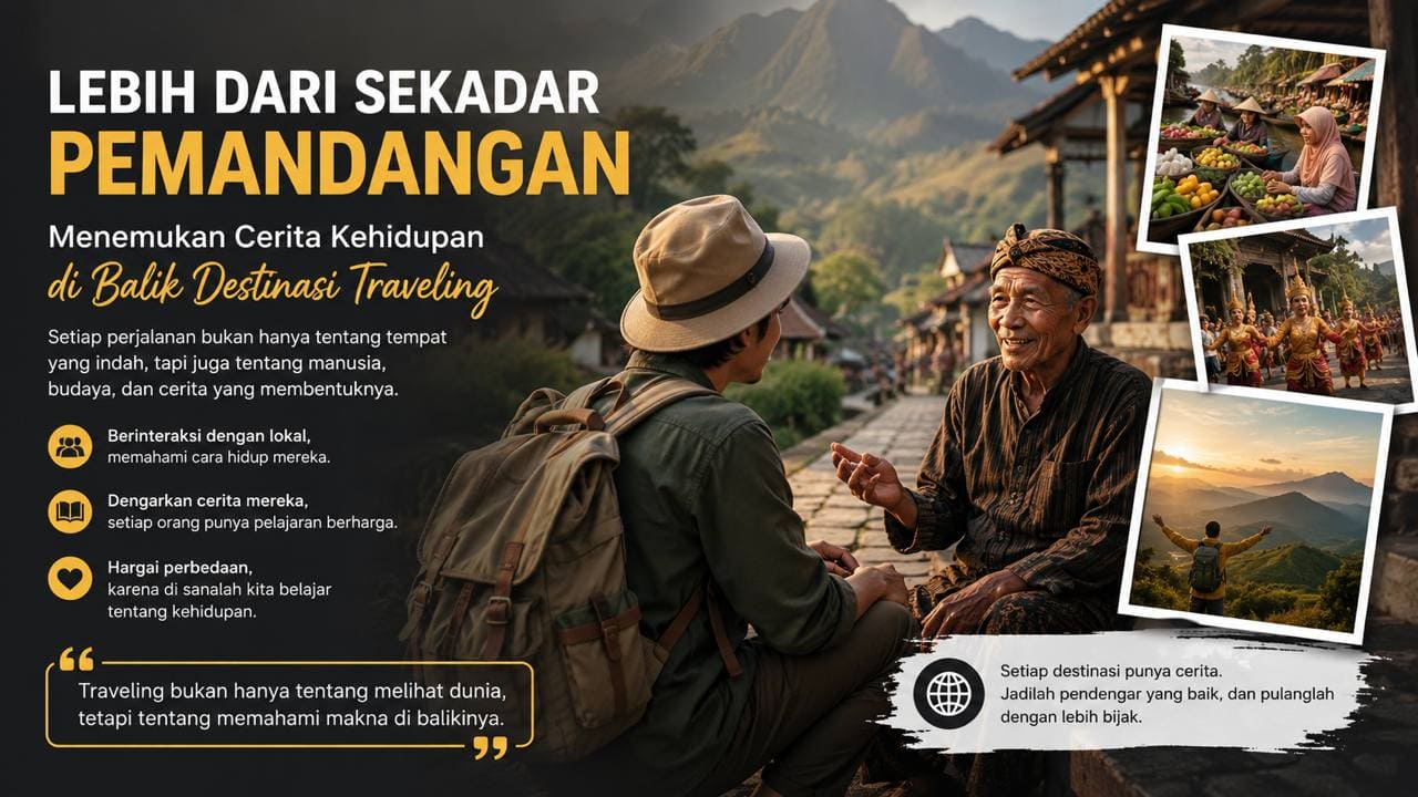 Lebih dari Sekadar Pemandangan, Menemukan Cerita Kehidupan di Balik Destinasi Traveling.