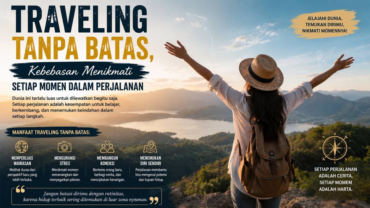 Traveling Tanpa Batas, Kebebasan Menikmati Setiap Momen dalam Perjalanan.