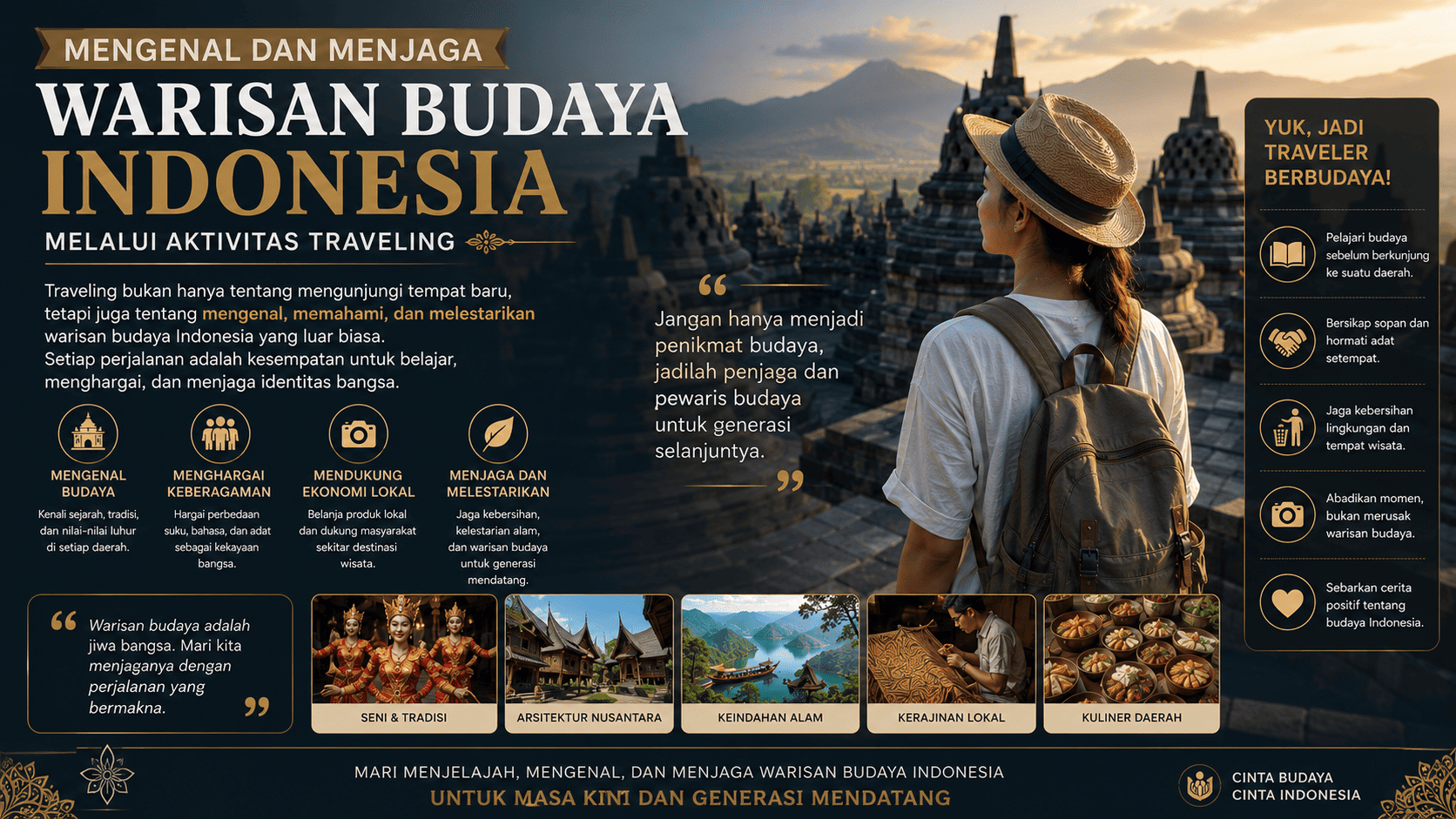 Mengenal dan Menjaga Warisan Budaya Indonesia Melalui Aktivitas Traveling.