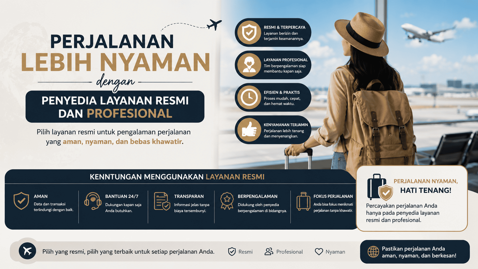 Perjalanan Lebih Nyaman dengan Penyedia Layanan Resmi dan Profesional.