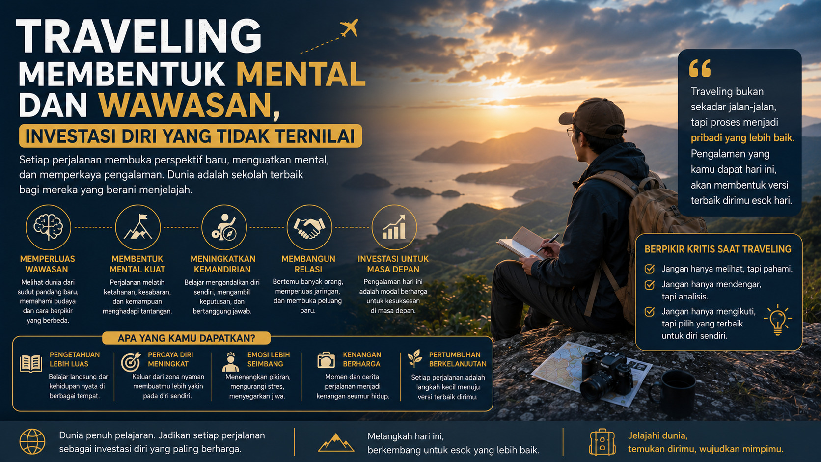 Traveling Membentuk Mental dan Wawasan, Investasi Diri yang Tidak Ternilai.