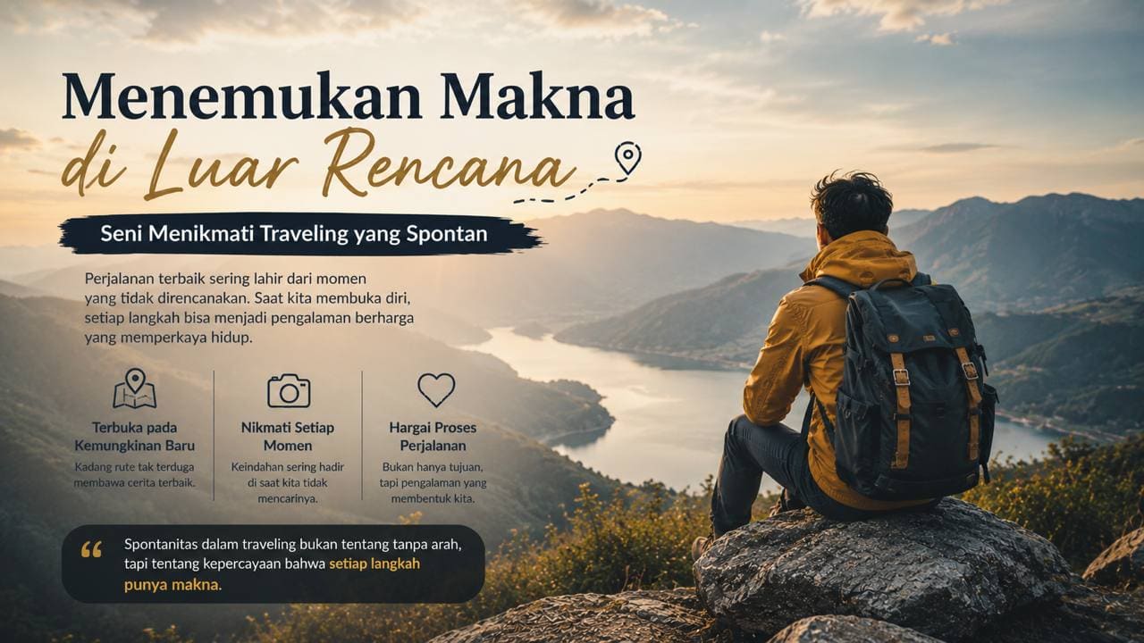 Menemukan Makna di Luar Rencana, Seni Menikmati Traveling yang Spontan.