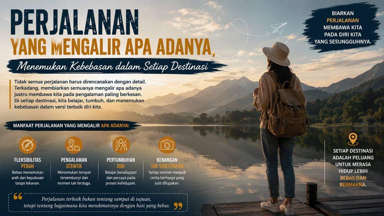Perjalanan yang Mengalir Apa Adanya, Menemukan Kebebasan dalam Setiap Destinasi.