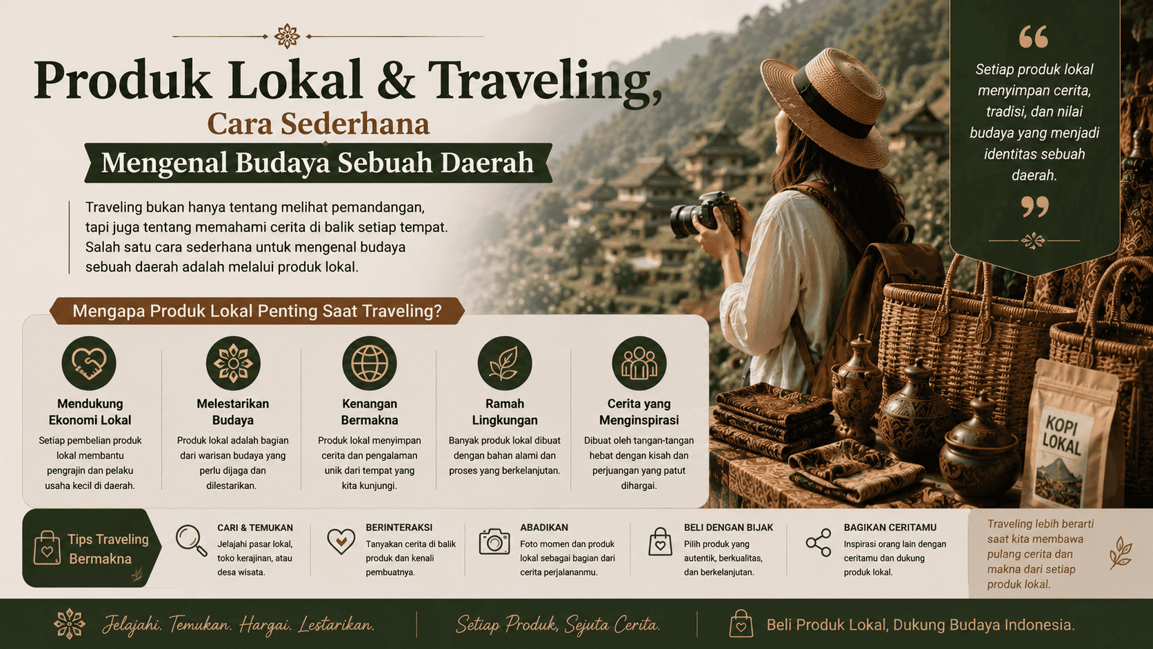 Produk Lokal dan Traveling, Cara Sederhana Mengenal Budaya Sebuah Daerah.