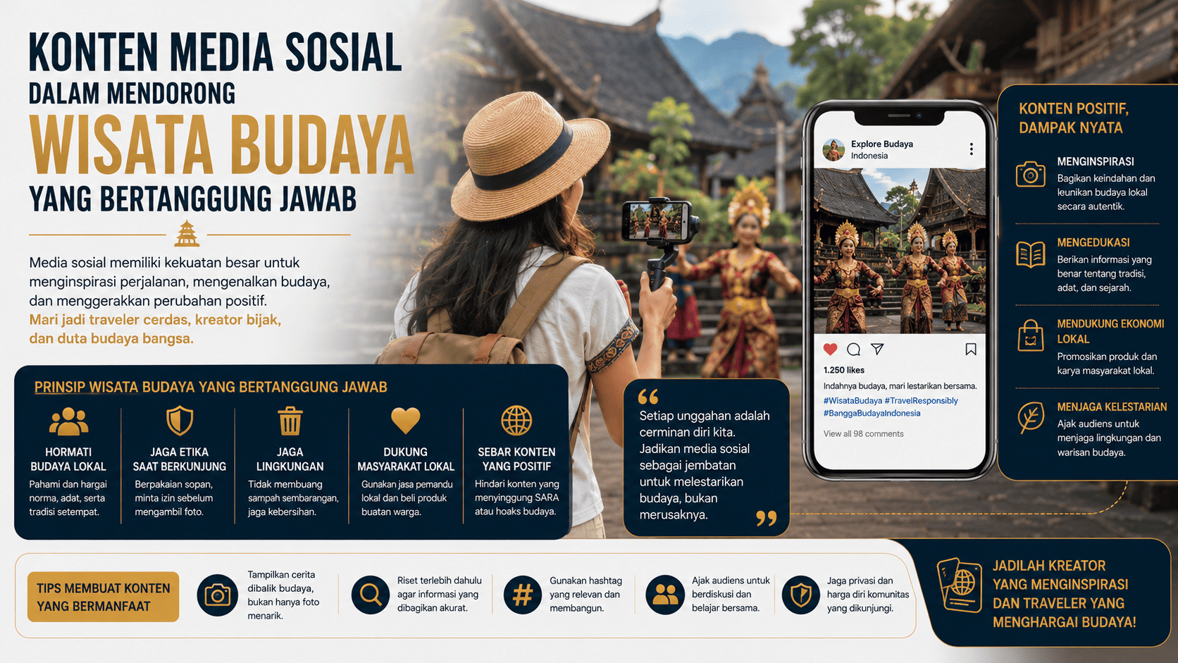 Konten Media Sosial dalam Mendorong Wisata Budaya yang Bertanggung Jawab.