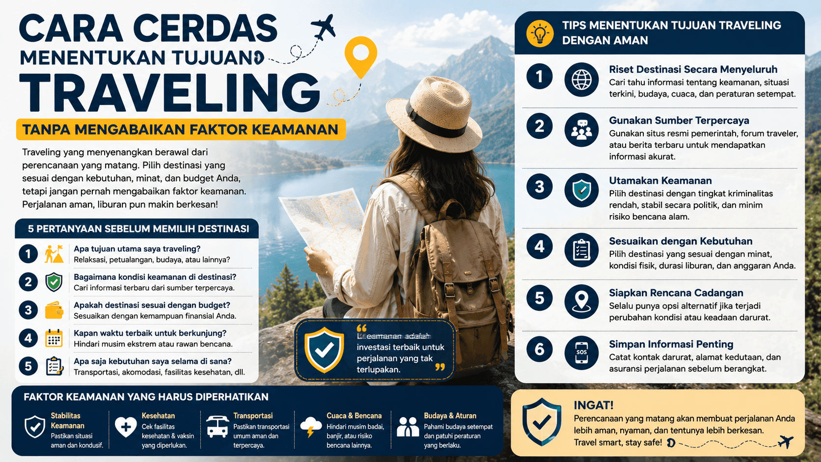 Cara Cerdas Menentukan Tujuan Traveling Tanpa Mengabaikan Faktor Keamanan.