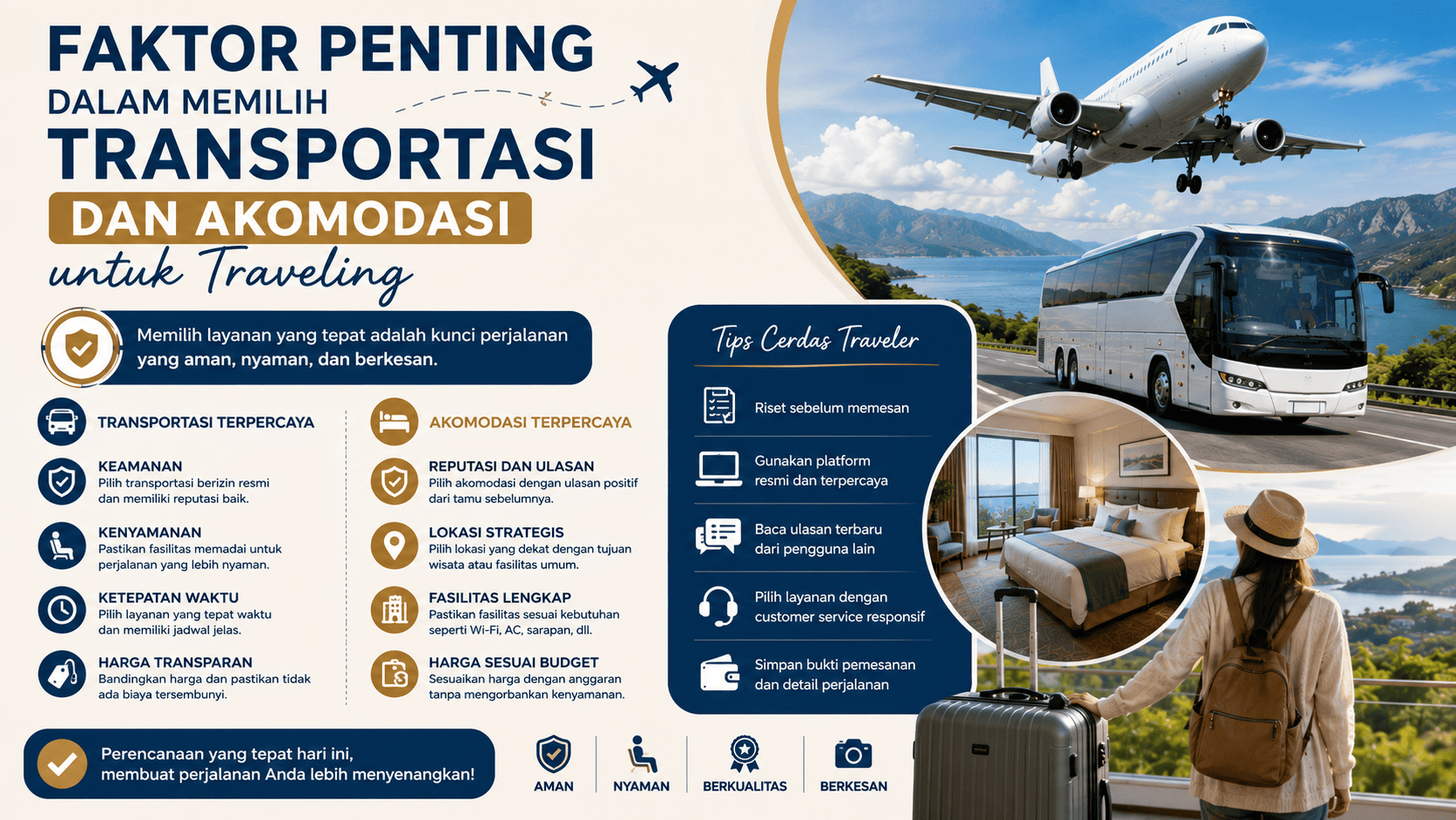 Faktor Penting dalam Memilih Transportasi dan Akomodasi untuk Traveling.
