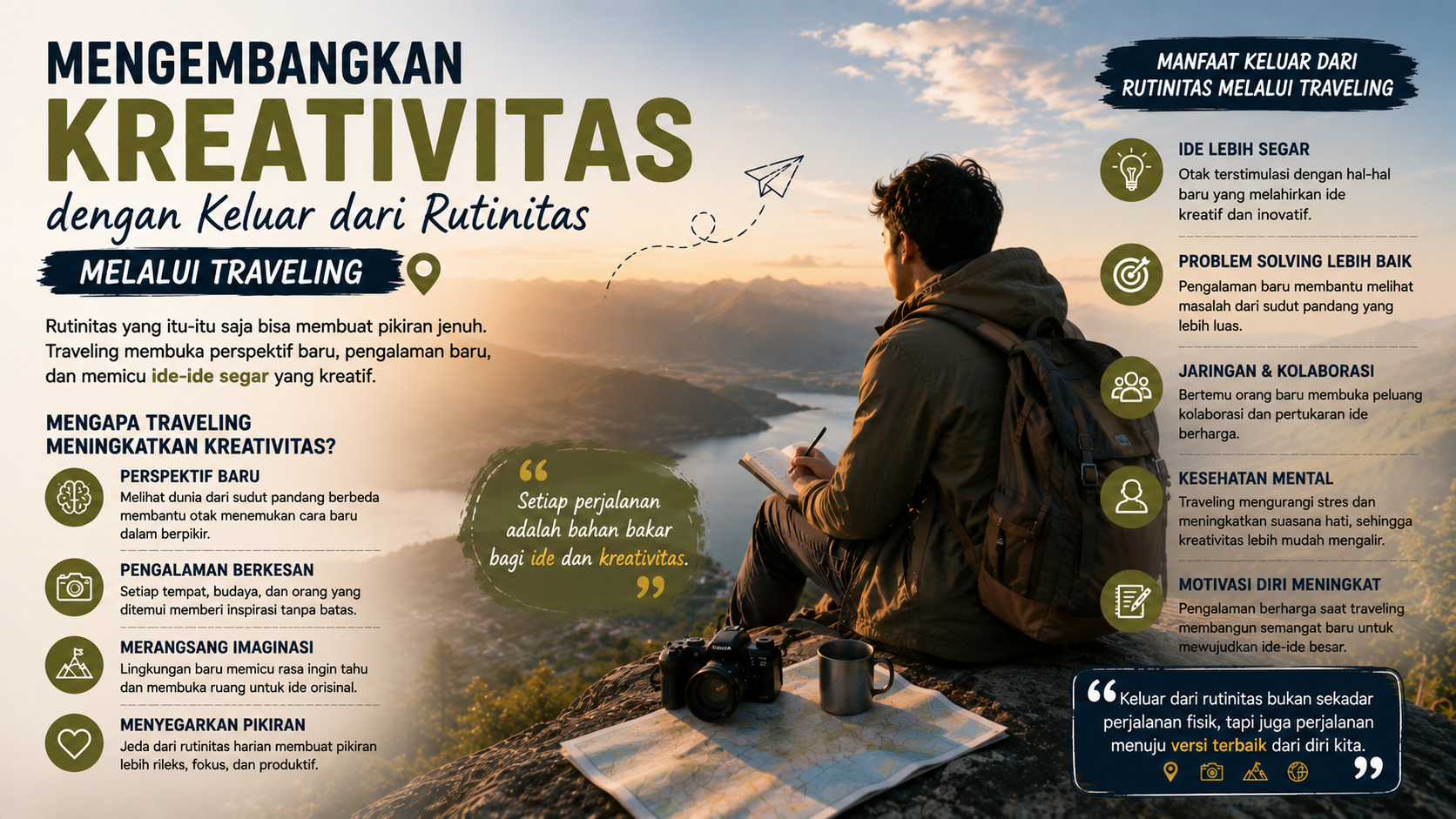 Mengembangkan Kreativitas dengan Keluar dari Rutinitas Melalui Traveling.