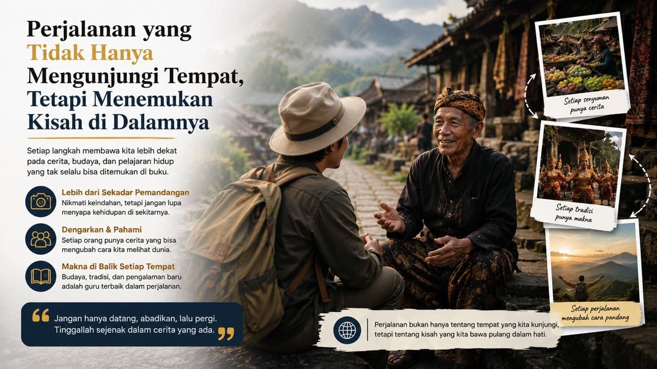 Perjalanan yang Tidak Hanya Mengunjungi Tempat, Tetapi Menemukan Kisah di Dalamnya.
